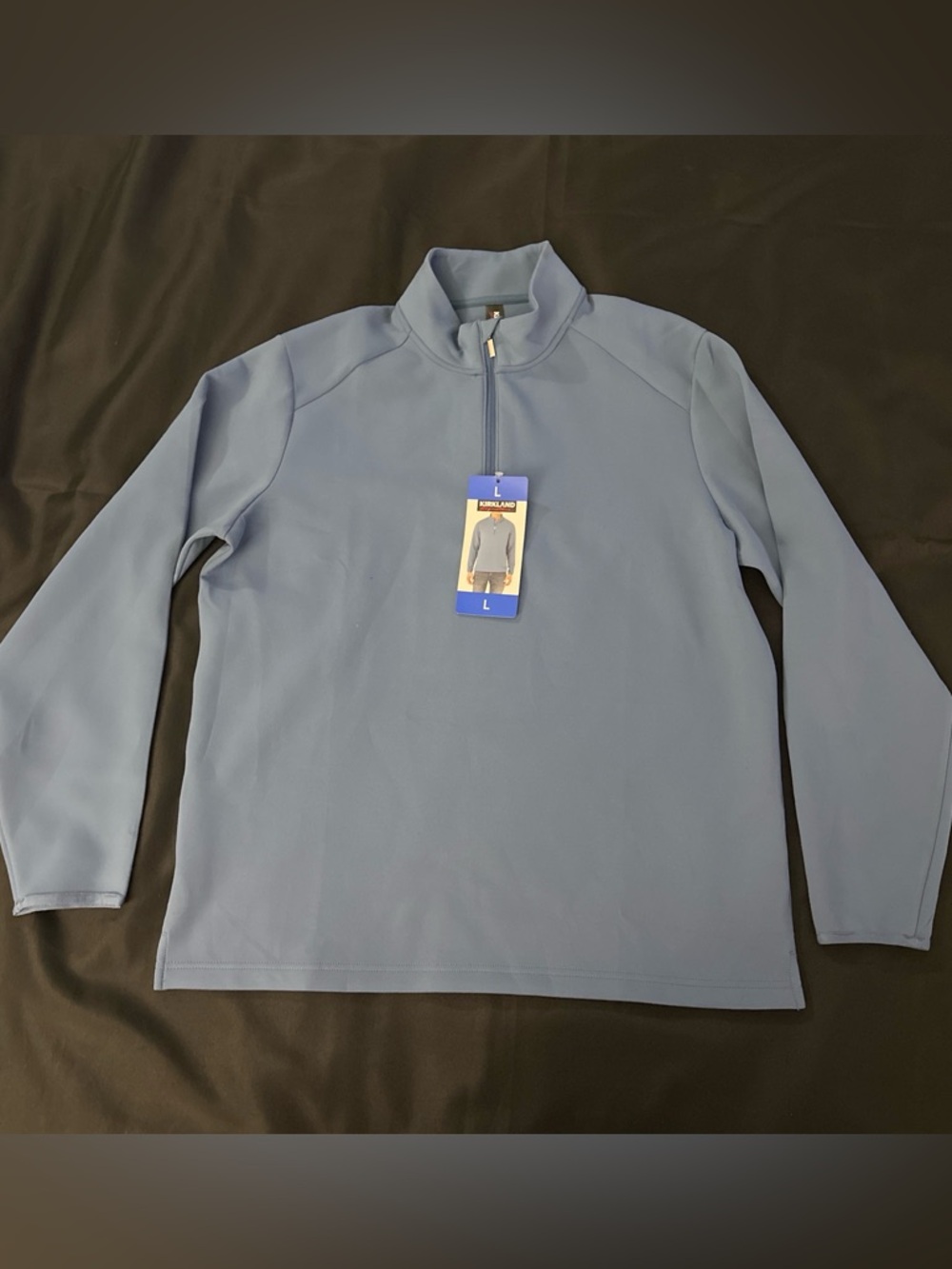Men's Light Blue Quarter-Zip Sweater size large